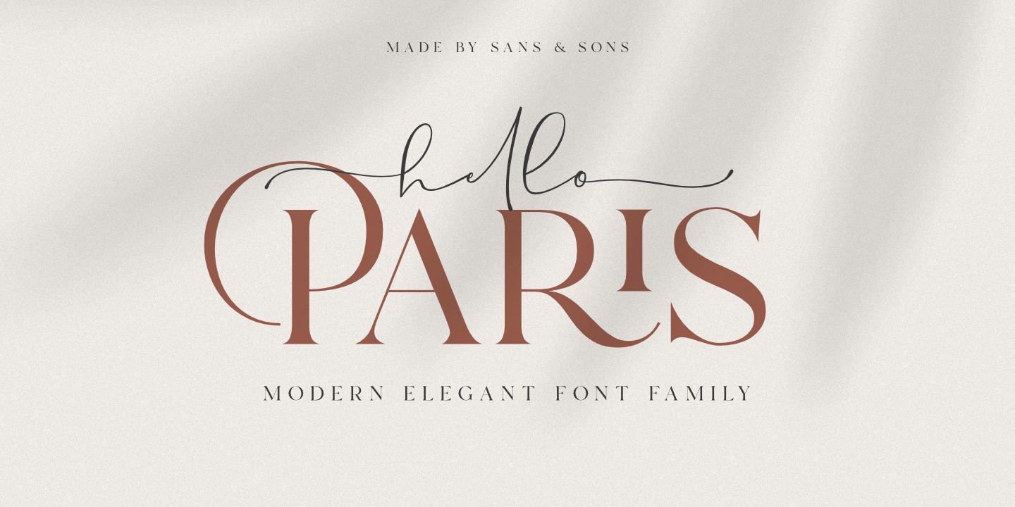 Przykład czcionki Hello Paris Serif Medium